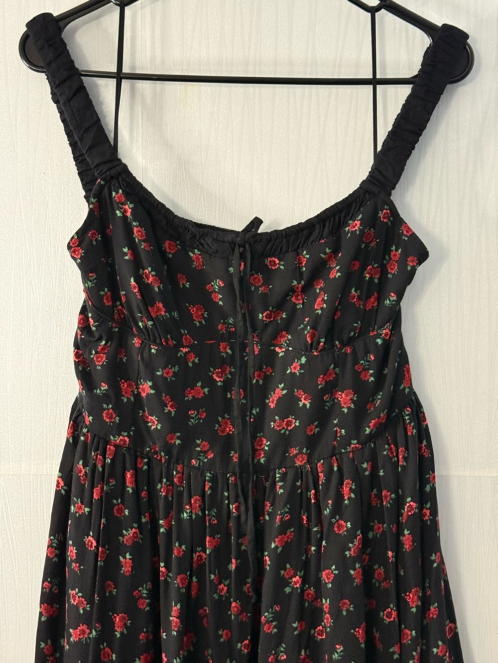 Aeropostale Black Mini Dress with Red Floral Print - Picture 6 of 9